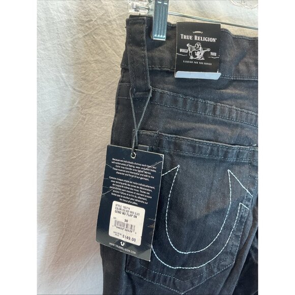 True Religion Geno Relaxed Slim Jeans Men's 30 30x34 Black NWT - Picture 4 of 10